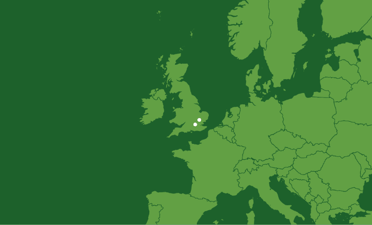 Map showing our locations in United Kingdom